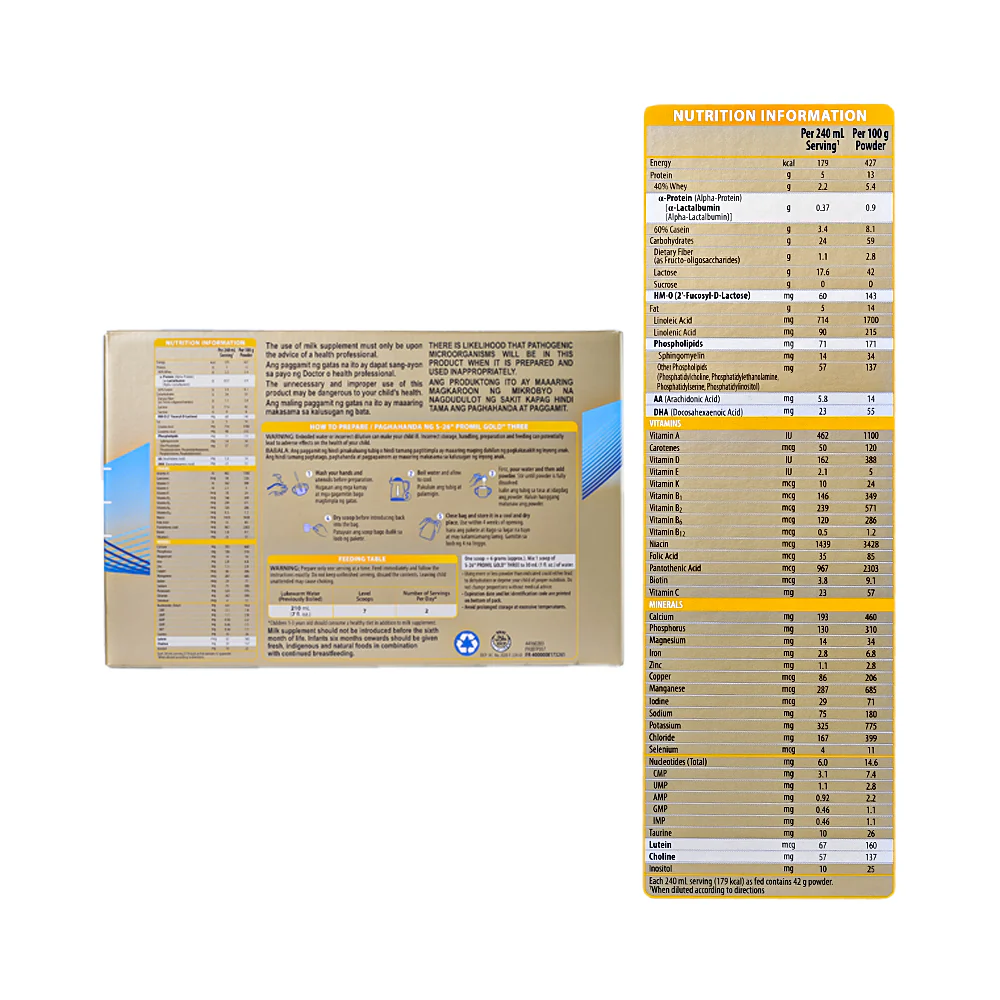 S-26 Promil Gold Three Milk Supplement 1-3yrs Old 2.4kg - Image 3