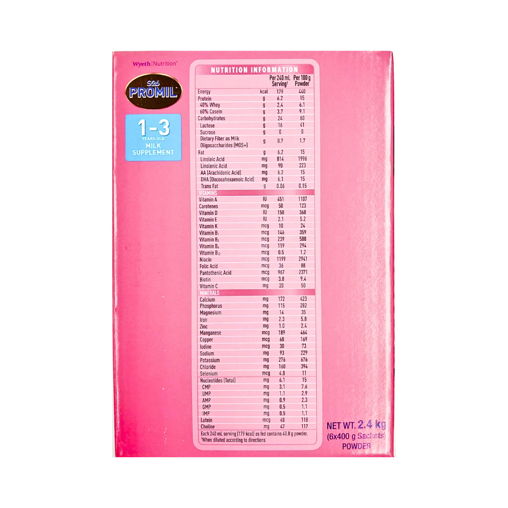 S-26 Promil Three Milk Supplement 1-3yrs Old 2.4kg - Image 3