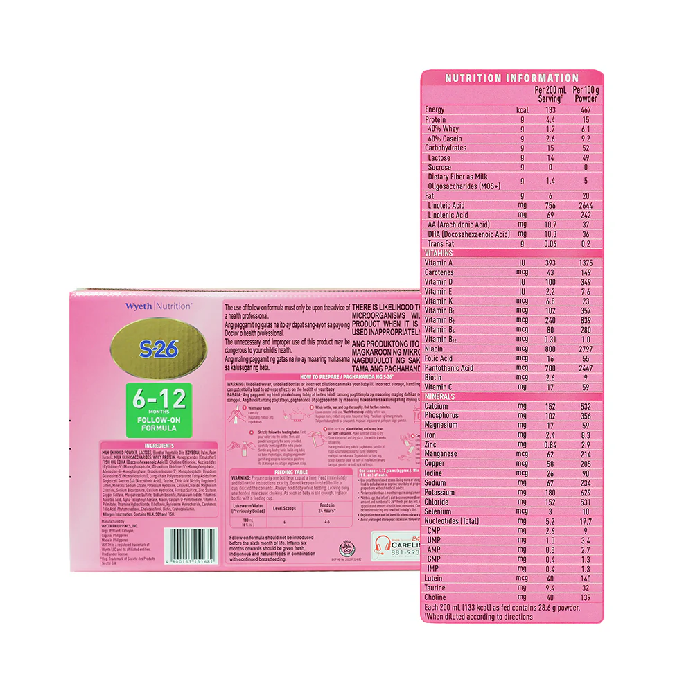 S-26 Two Follow-On Formula 6-12 Months 2.4kg - Image 2