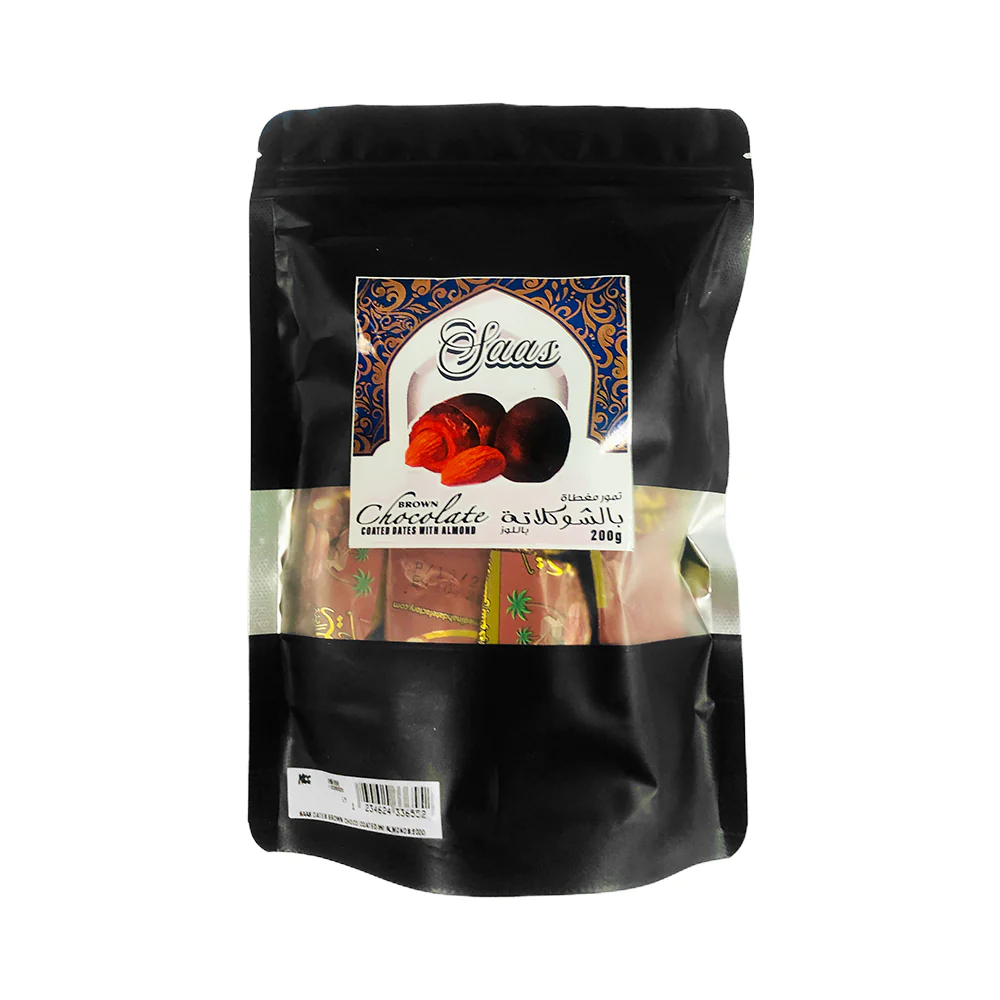 Saas Brown Chocolate Coated Dates With Almond