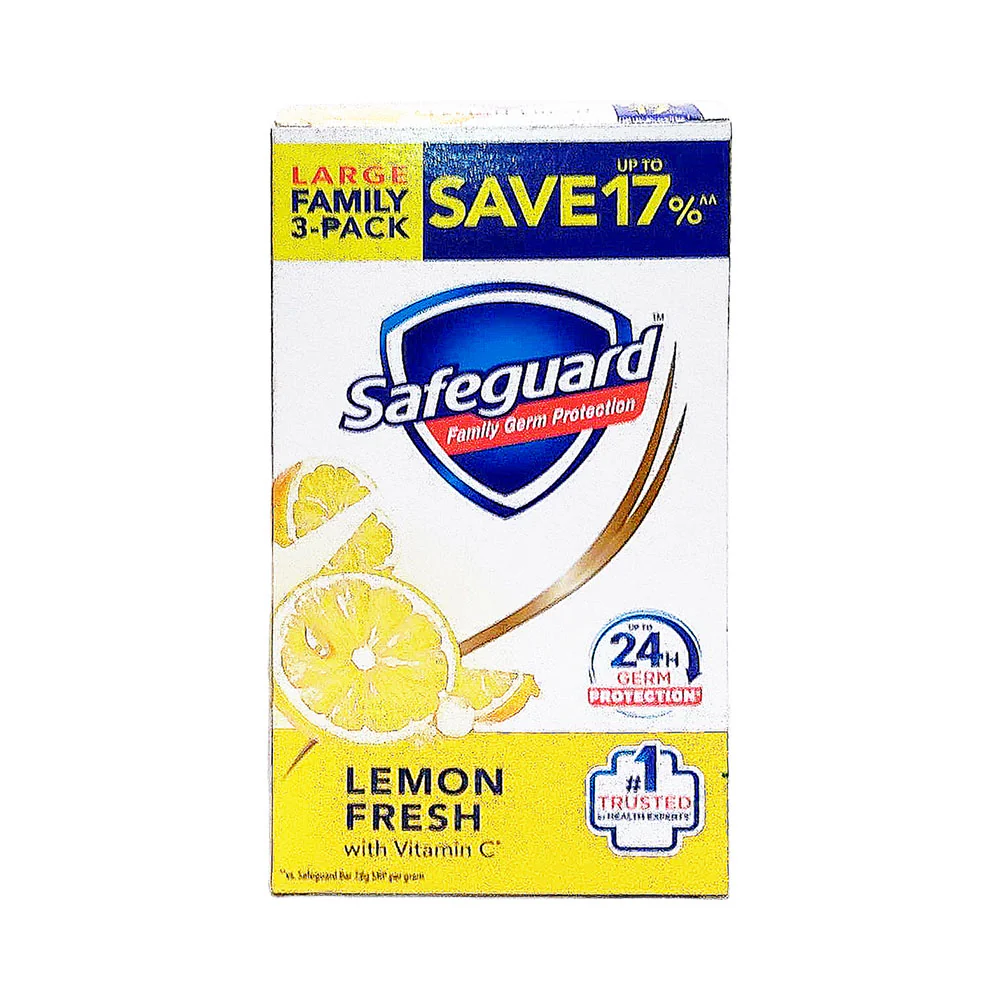 Safeguard Bar Soap Lemon Fresh 3pid Pack 115g x 3's - Image 2