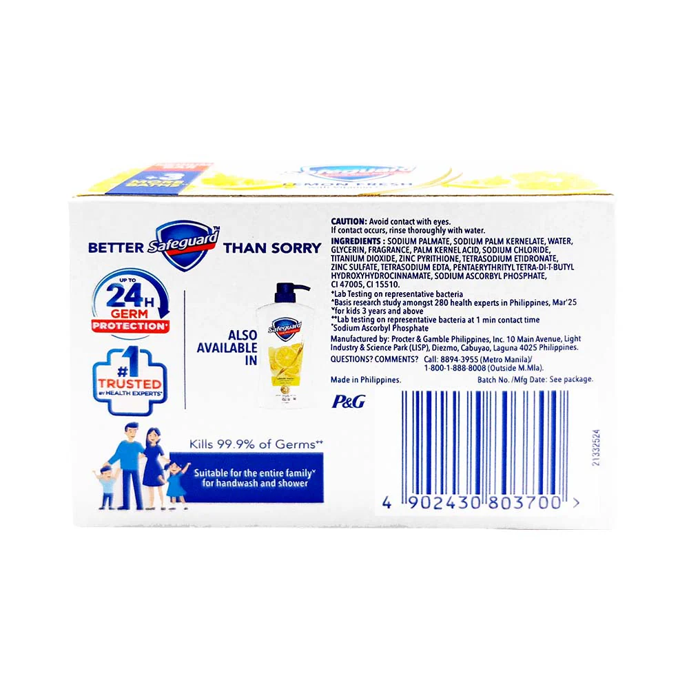 Safeguard Bar Soap Lemon Fresh 78g - Image 2