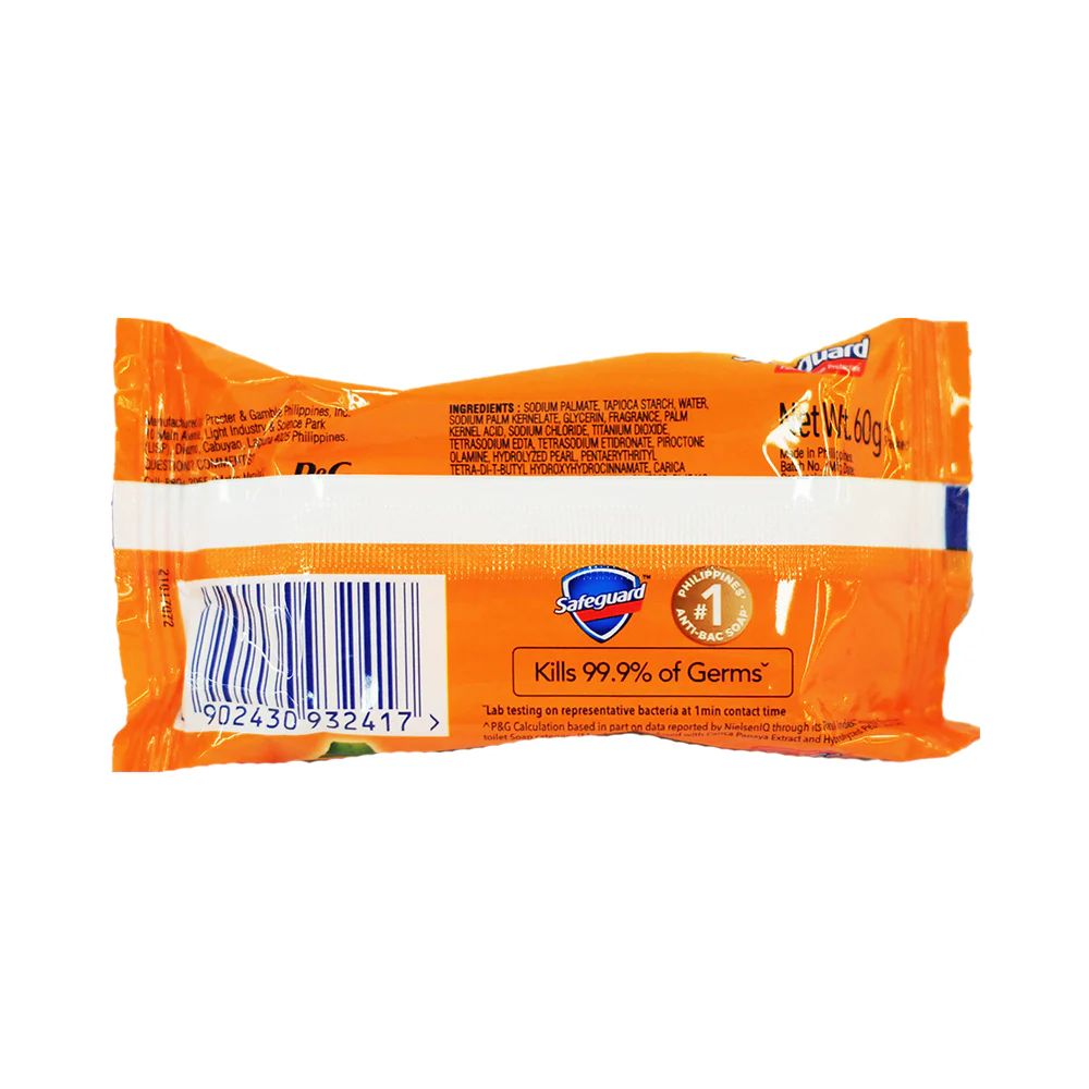 Safeguard Bar Soap Papaya 60g - Image 2