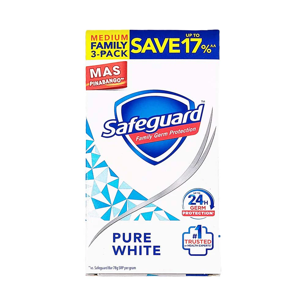 Safeguard Bar Soap Pure White Tripid Pack 78g x 3's - Image 2