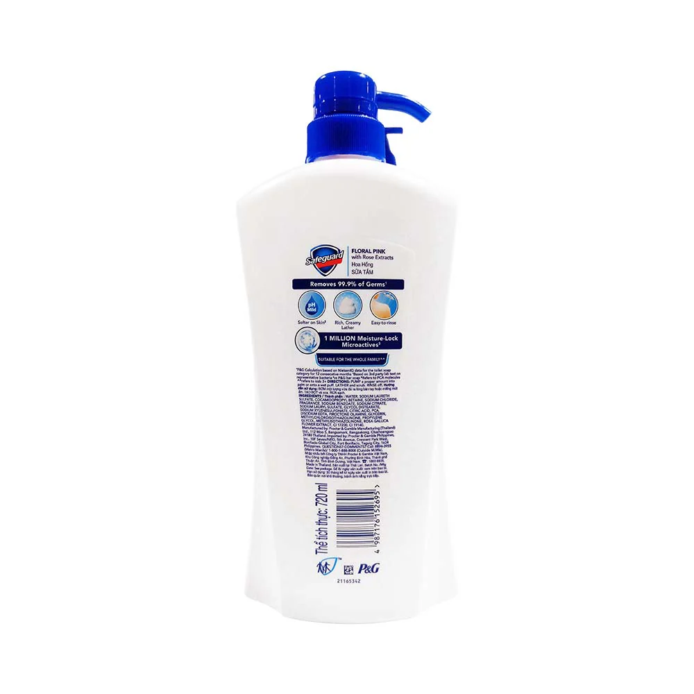 Safeguard Body Wash Floral Pink With Aloe 720ml - Image 2