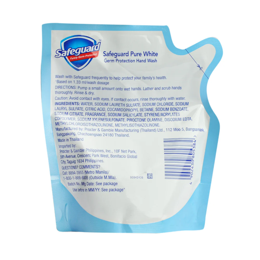 Safeguard Liquid Hand Soap Pure White Pouch 200ml - Image 2