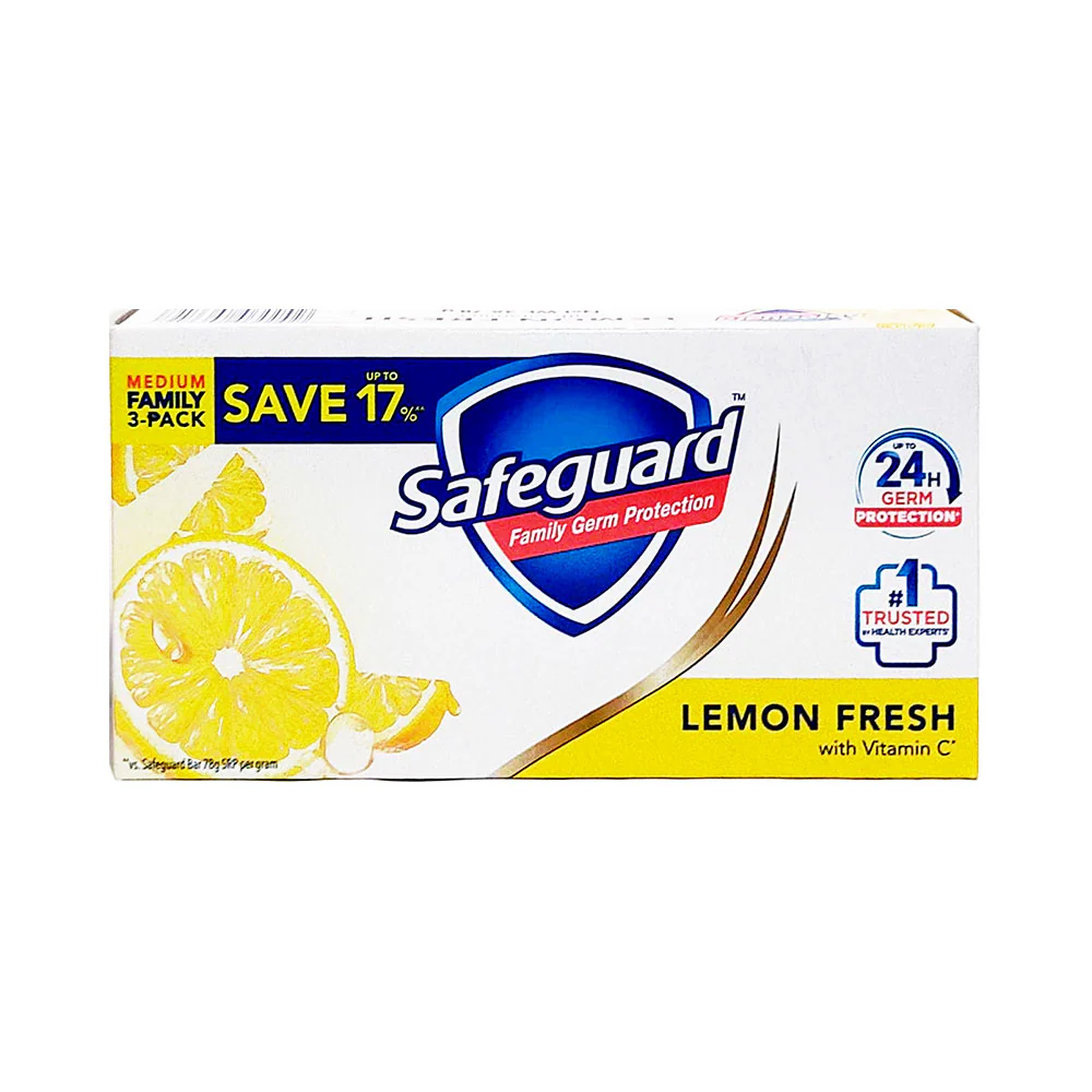 Safeguard Soap Lemon Fresh Medium Family Pack 85g x 3's