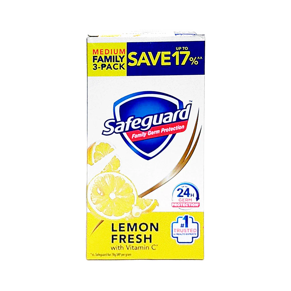 Safeguard Soap Lemon Fresh Medium Family Pack 85g x 3's - Image 2