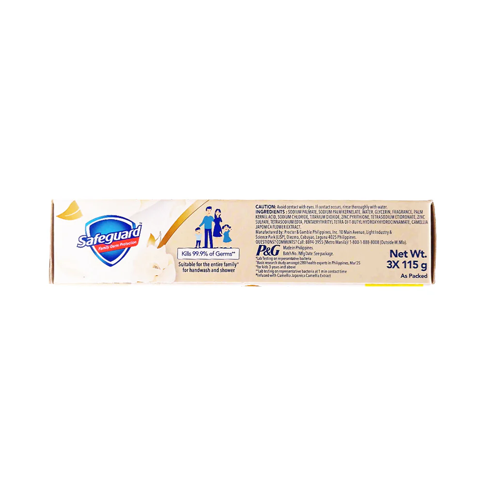 Safeguard Bar Soap White Camellia Large Tripid Pack 115g x 3's - Image 3
