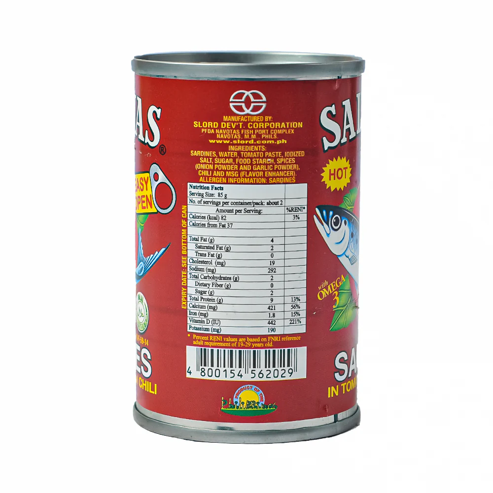 Sallenas Sardines In Tomato Sauce With Chili 155g - Image 2