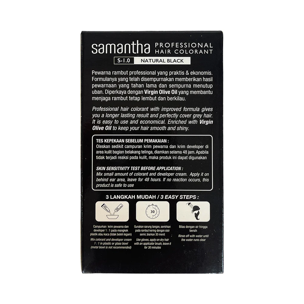 Samantha Hair Color Natural Black 25ml - Image 2
