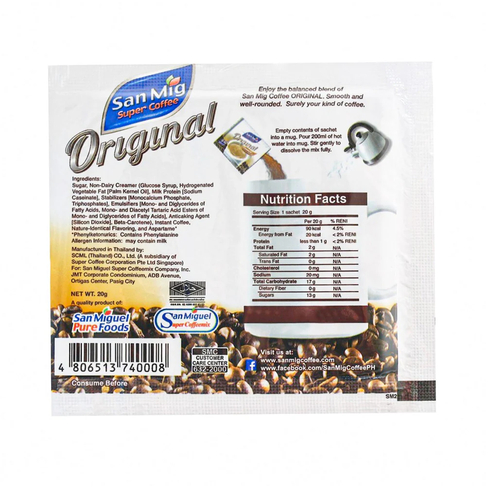 San Mig 3in1 Coffee Original 20g - Image 2
