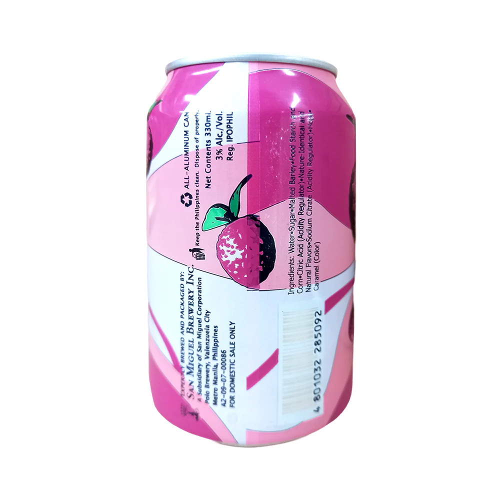 San Miguel Flavored Beer Lychee Can 330ml - Image 3