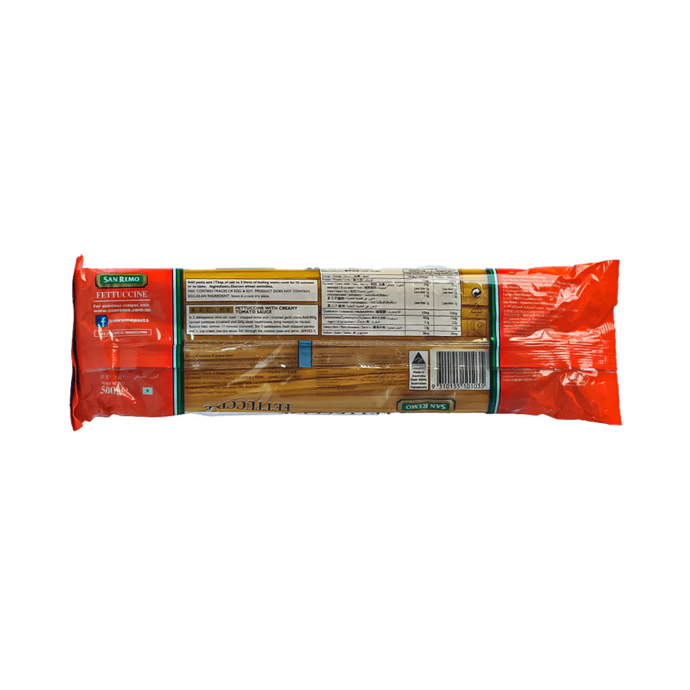San Remo Long Pasta Fettucine 500g - Image 2