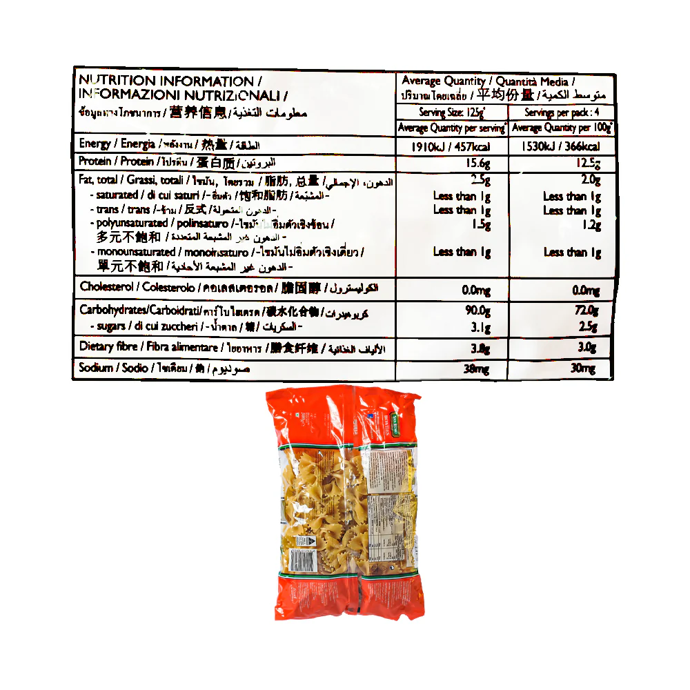 San Remo Short Pasta Bowtie 500g - Image 3