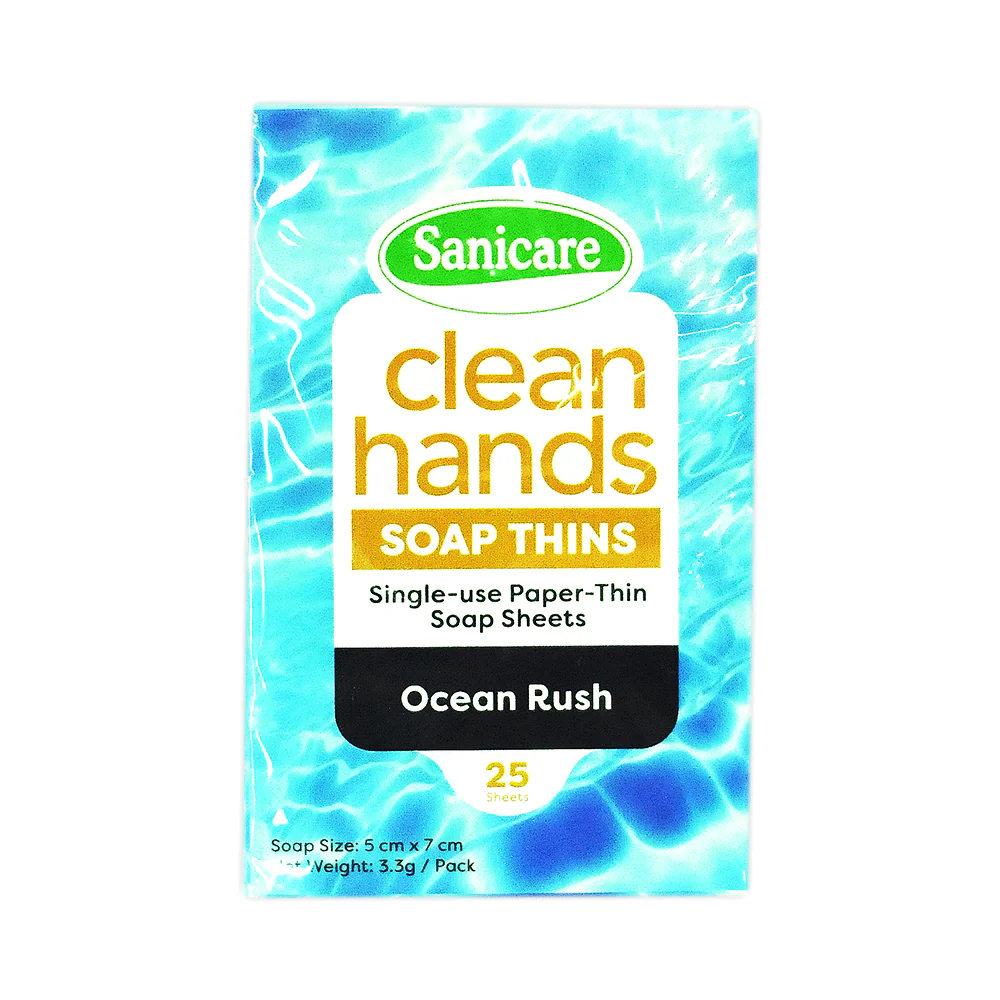Sanicare Clean Hands Soap Paper Thin Soap 25 Sheets - Image 3
