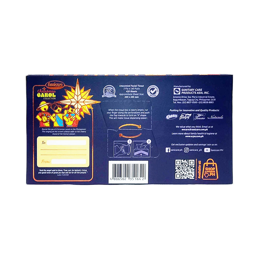 Sanicare Facial Tissue Econo 3Ply 420Sheets - Image 5