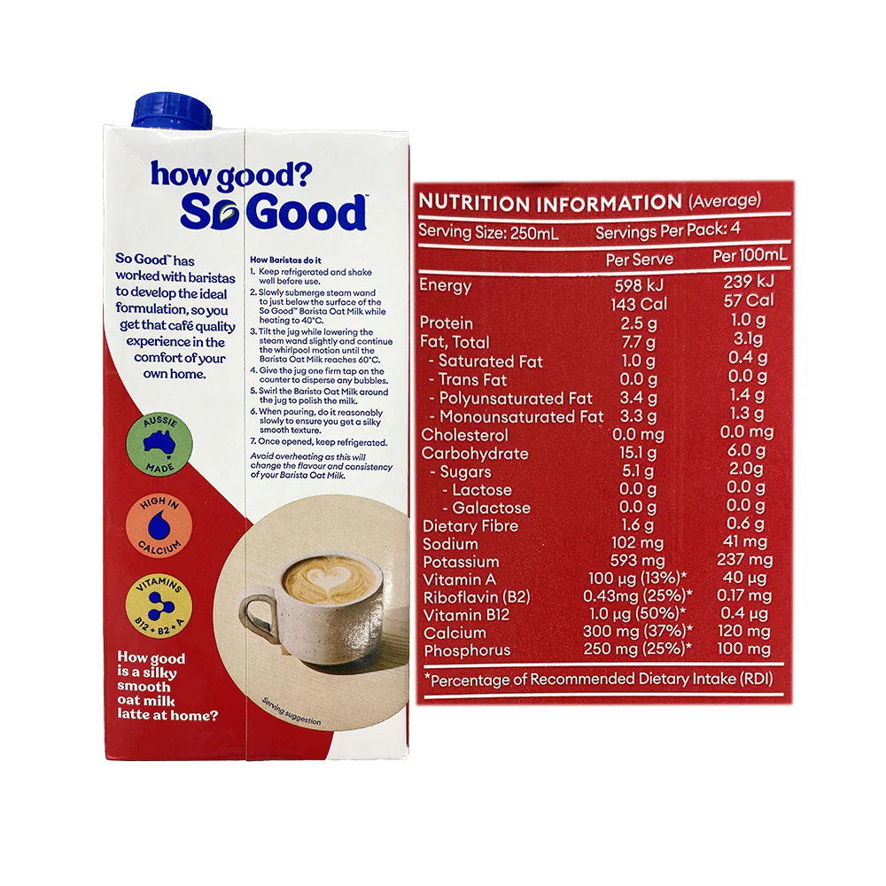 Sanitarium So Good Barista Oat Milk 1L - Image 2