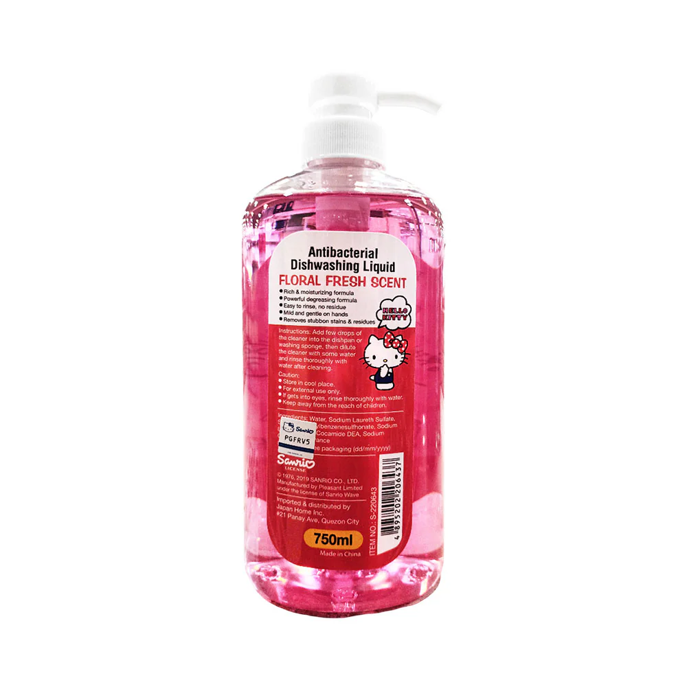 Sanrio Hello Kitty Antibacterial Dishwashing Liquid Fresh Scent 750ml - Image 6