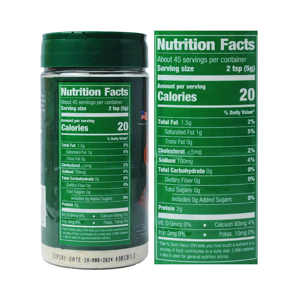 Santini Grated Parmesan Cheese 227g (8oz) - Image 2