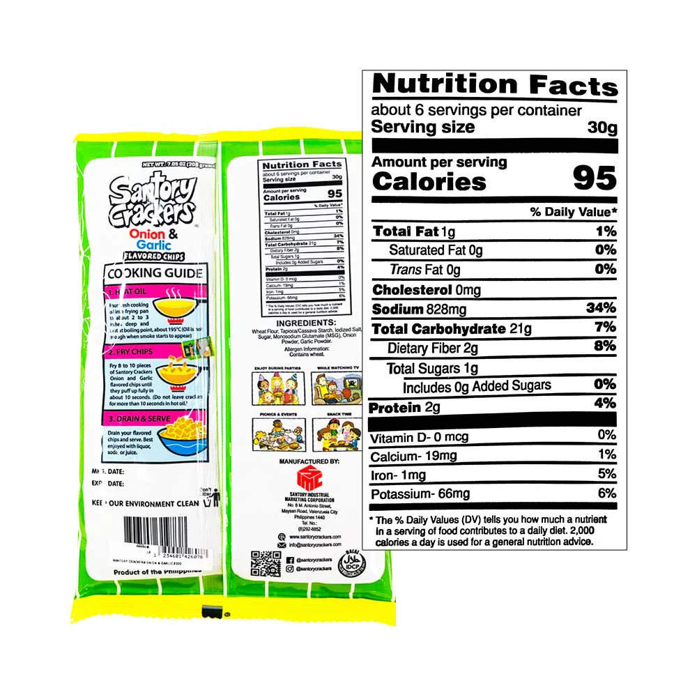 Santory Crackers Onion and Garlic 200g - Image 2