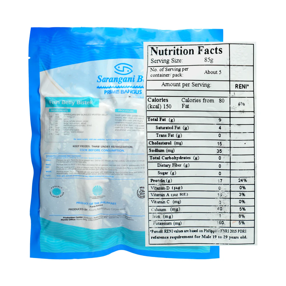 Sarangani Bay Boneless Milkfish Belly 400g - Image 2