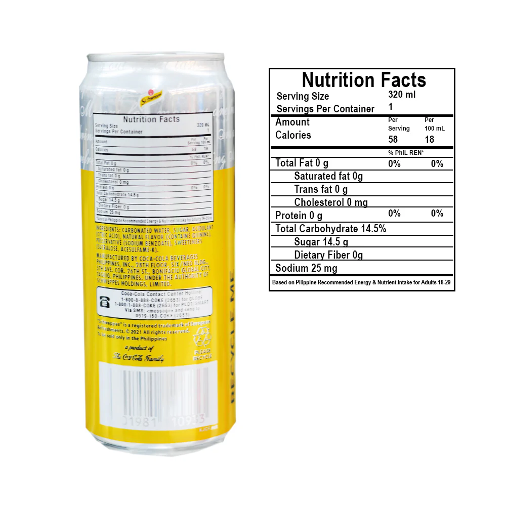 Schweppes Sparkling Tonic Water 330ml - Image 3