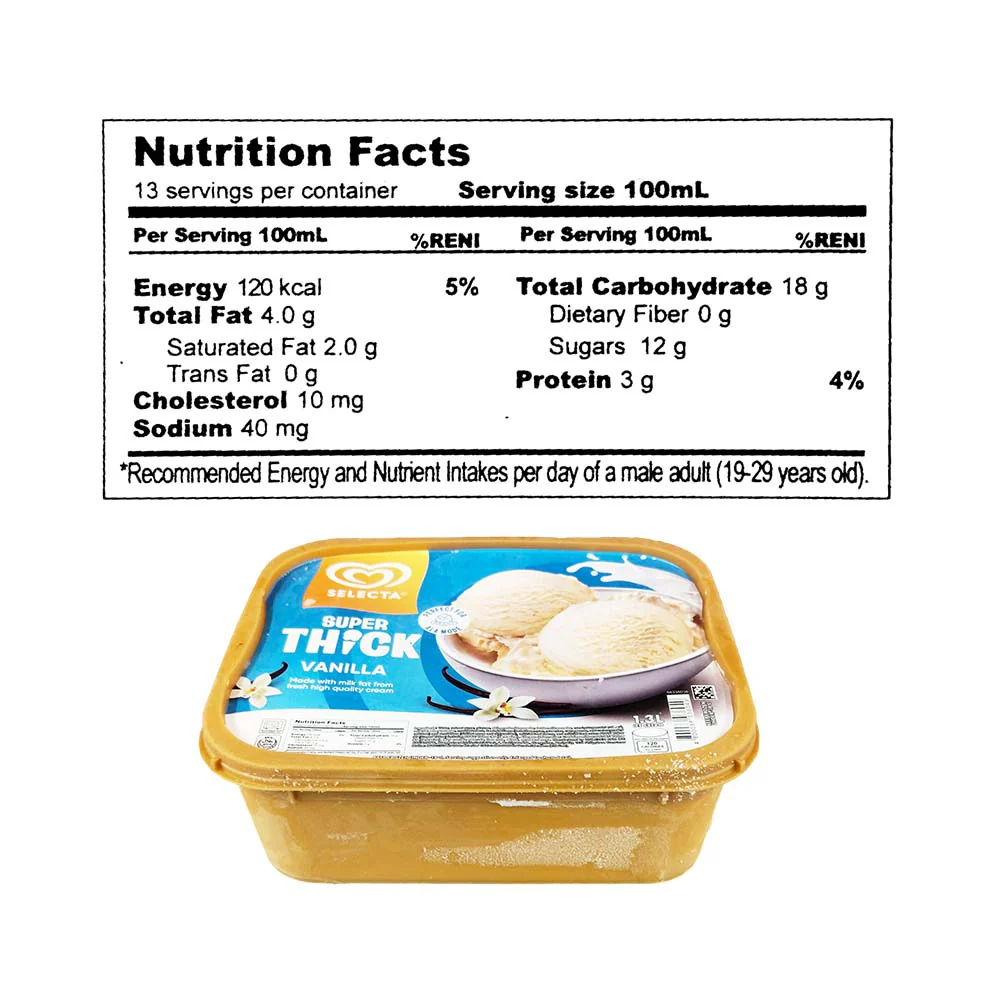 Selecta Classic Ice Cream Vanilla 1.3L - Image 2