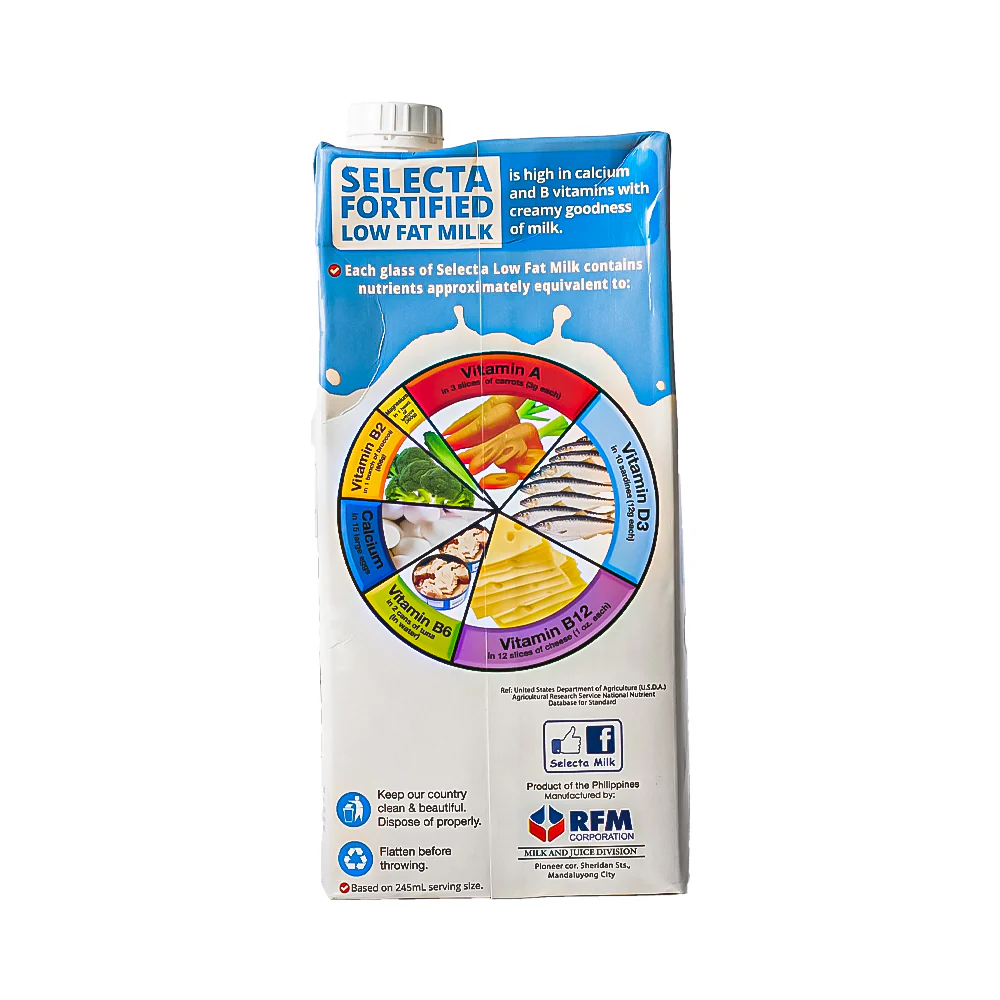 Selecta Fortified Filled Milk Low Fat 1L - Image 2