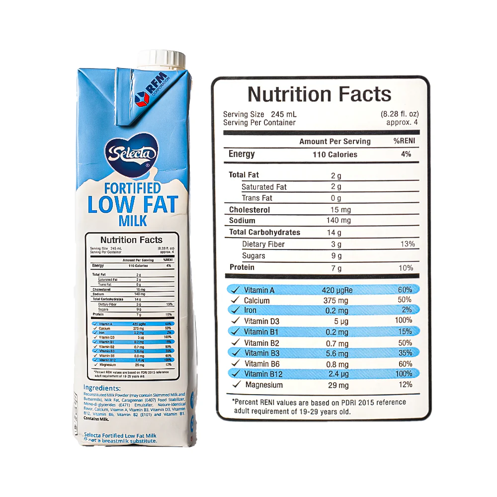 Selecta Fortified Filled Milk Low Fat 1L - Image 3