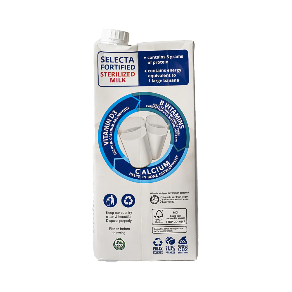 Selecta Fortified Sterilized Milk 1L - Image 2