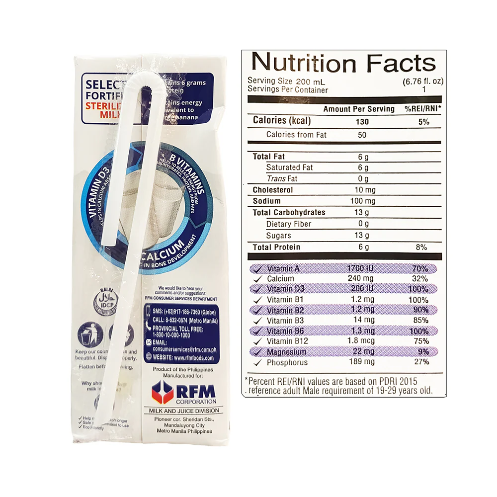 Selecta Fortified Sterilized Milk 245ml - Image 2
