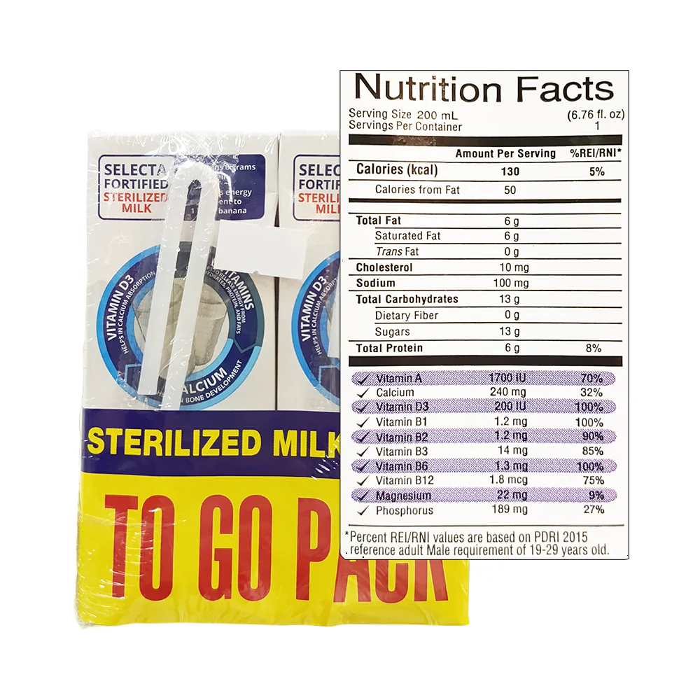 Selecta Fortified Sterilized Milk 245ml x 2's - Image 2