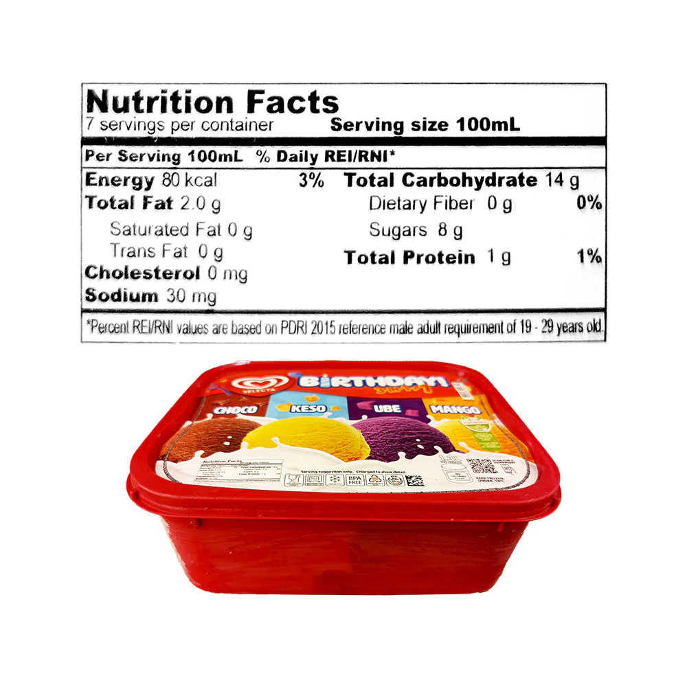 Selecta Ice Cream 3in1 Choco Keso Ube Mango 1.5L - Image 2