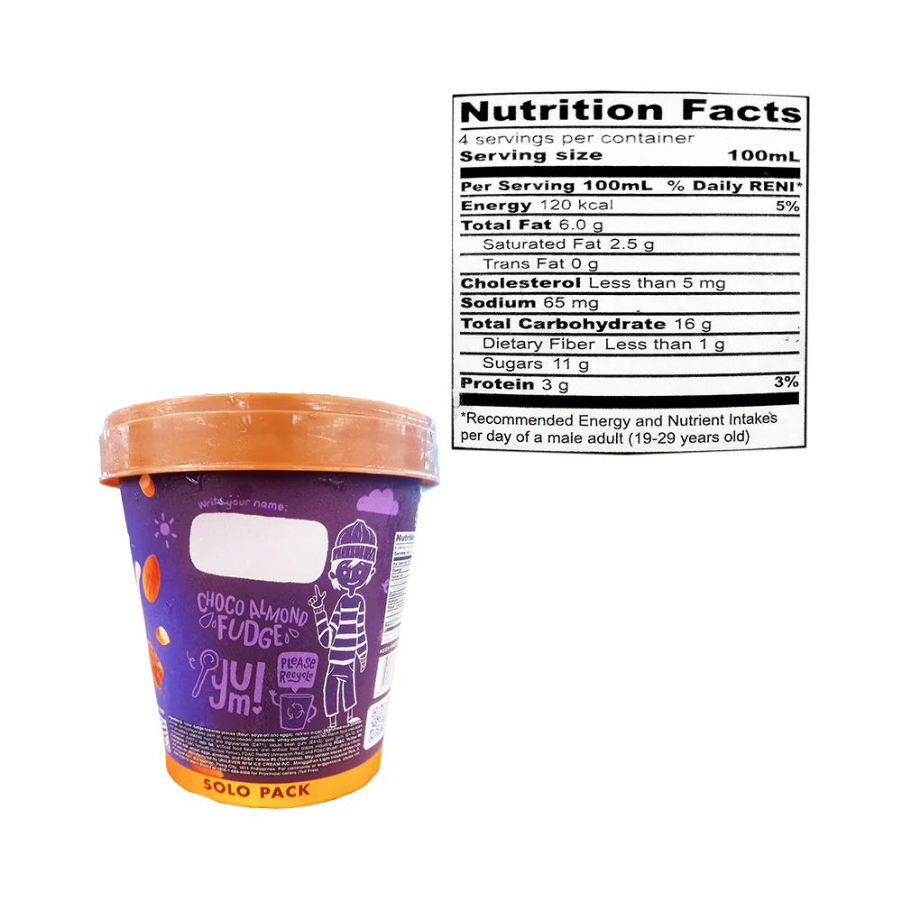 Selecta Solo Pack Ice Cream Choco Almond Fudge 450ml - Image 2