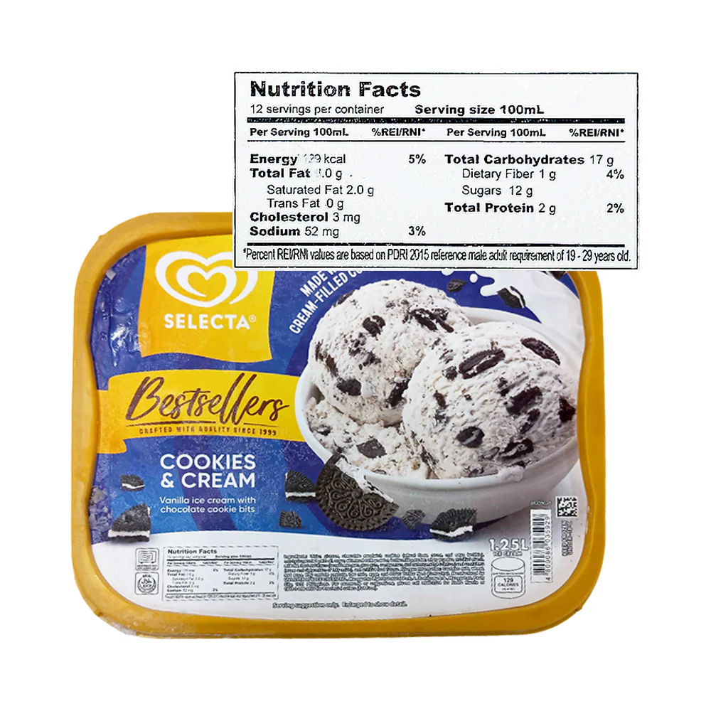 Selecta Supreme Ice Cream Cookies And Cream 1.25L - Image 2