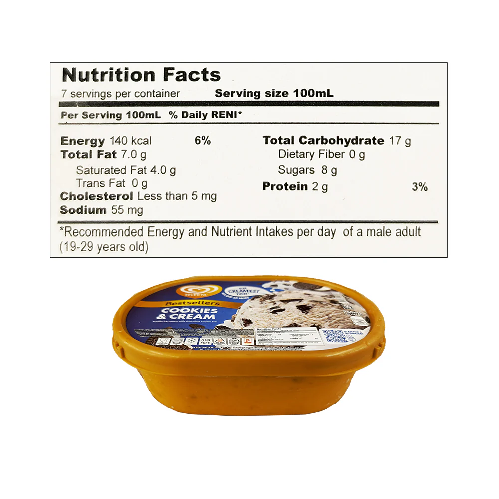 Selecta Supreme Ice Cream Cookies And Cream 750ml - Image 2