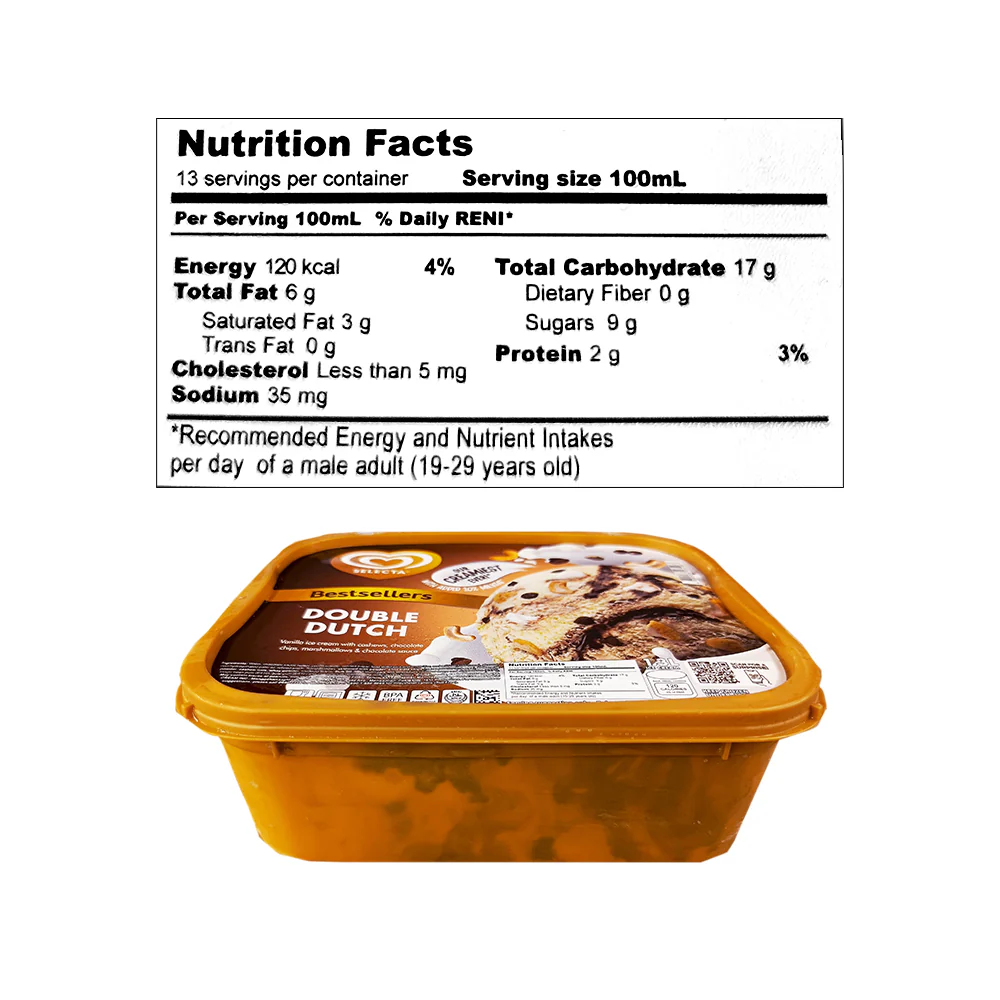 Selecta Supreme Ice Cream Double Dutch 1.3L - Image 2
