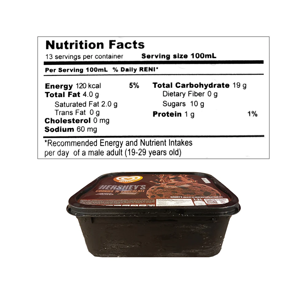 Selecta Supreme Ice Cream Hershey's Cookies And Chocolate 1.3L - Image 2