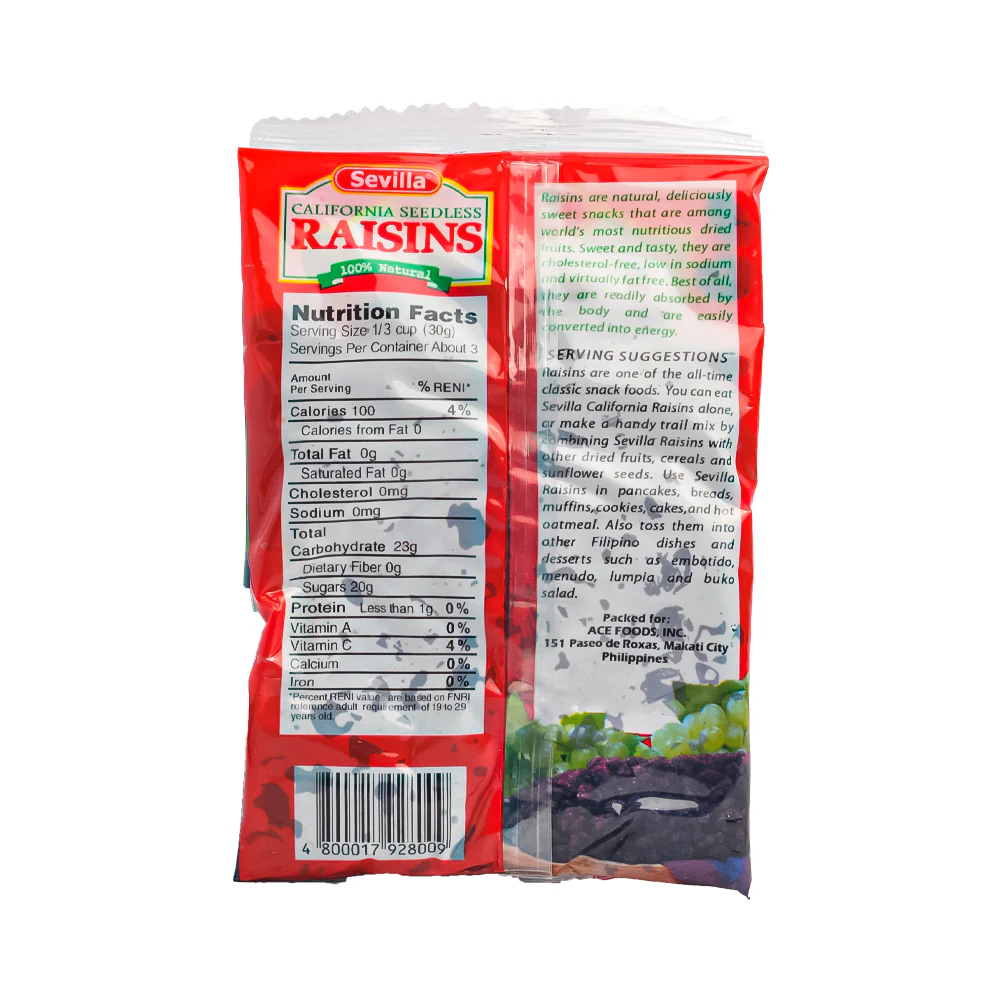 Sevilla Raisins 100g - Image 2
