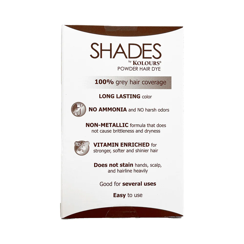 Shades By Kolours Powder Hair Dye Medium Brown 9g - Image 2
