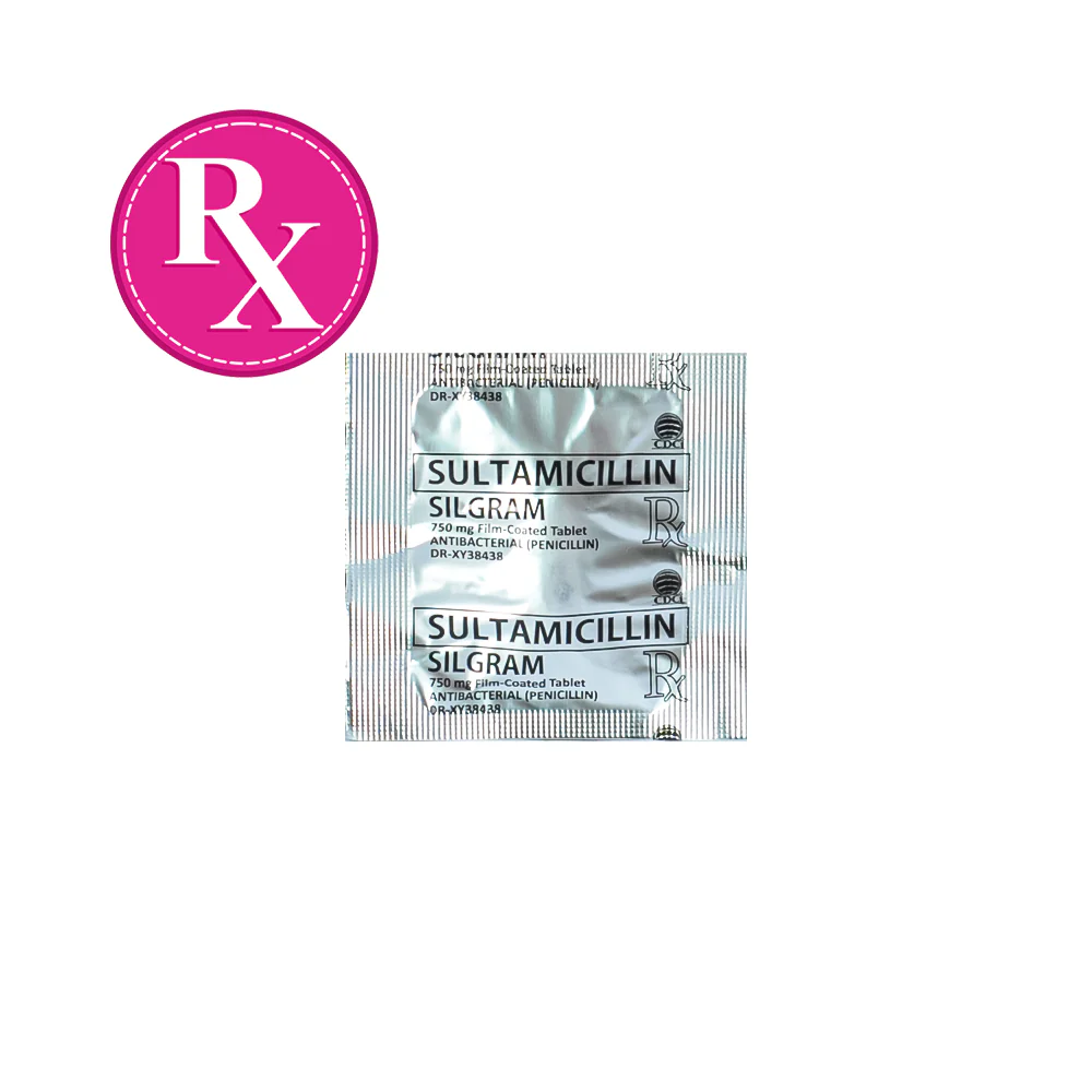Silgram Sultamicillin 750mg Film-Coated Tablet By 1's