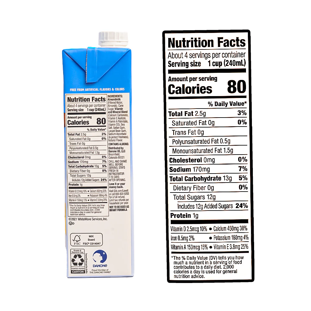 Silk Almond Milk Vanilla 946ml - Image 4