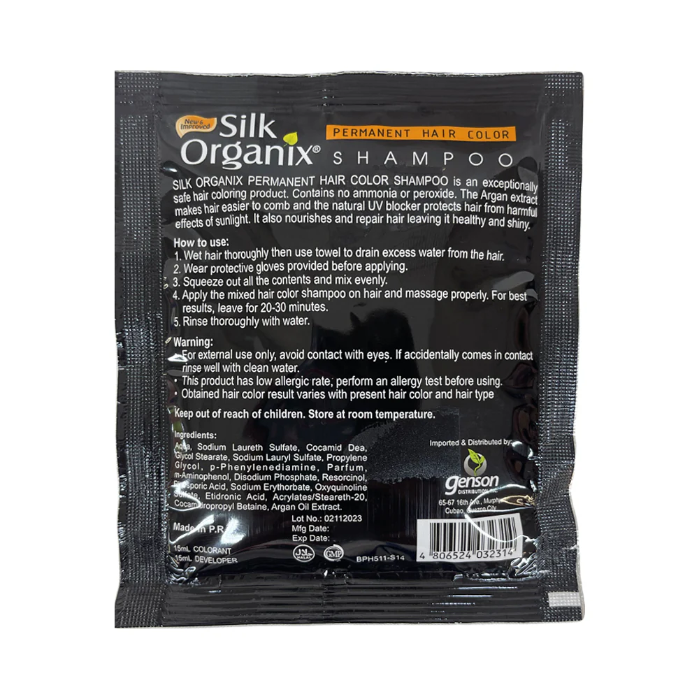 Silk Organix Argan Hair Color Shampoo 30ml - Image 4