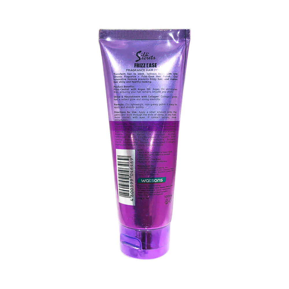 Silk Secrets Frizz Eaze Fragrance Hair Polish With Argan Oil + Collagen 100ml - Image 3