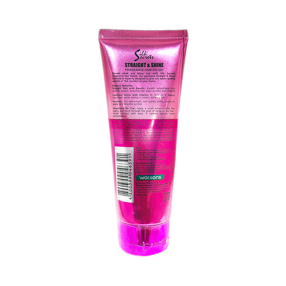 Silk Secrets Straight And Shine Fragrance Hair Polish With Keratin + Vitamin E 100ml - Image 3
