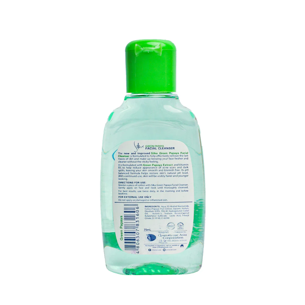 Silka Facial Cleanser Green Papaya 75ml - Image 2