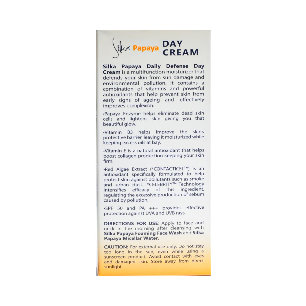 Silka Papaya Day Cream Daily Defense 30ml - Image 2