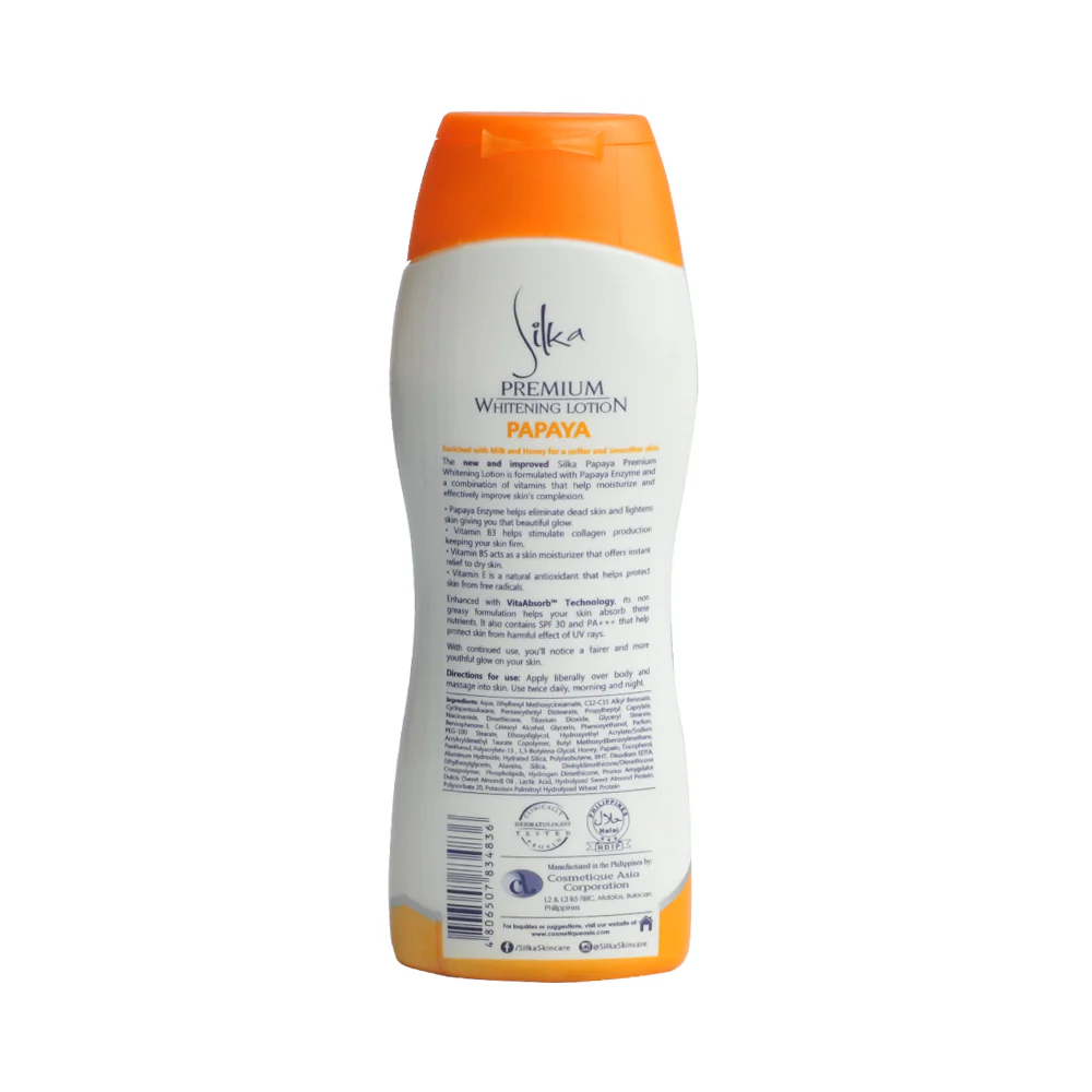 Silka Premium Whitening Lotion Papaya SPF 30 100ml - Image 2