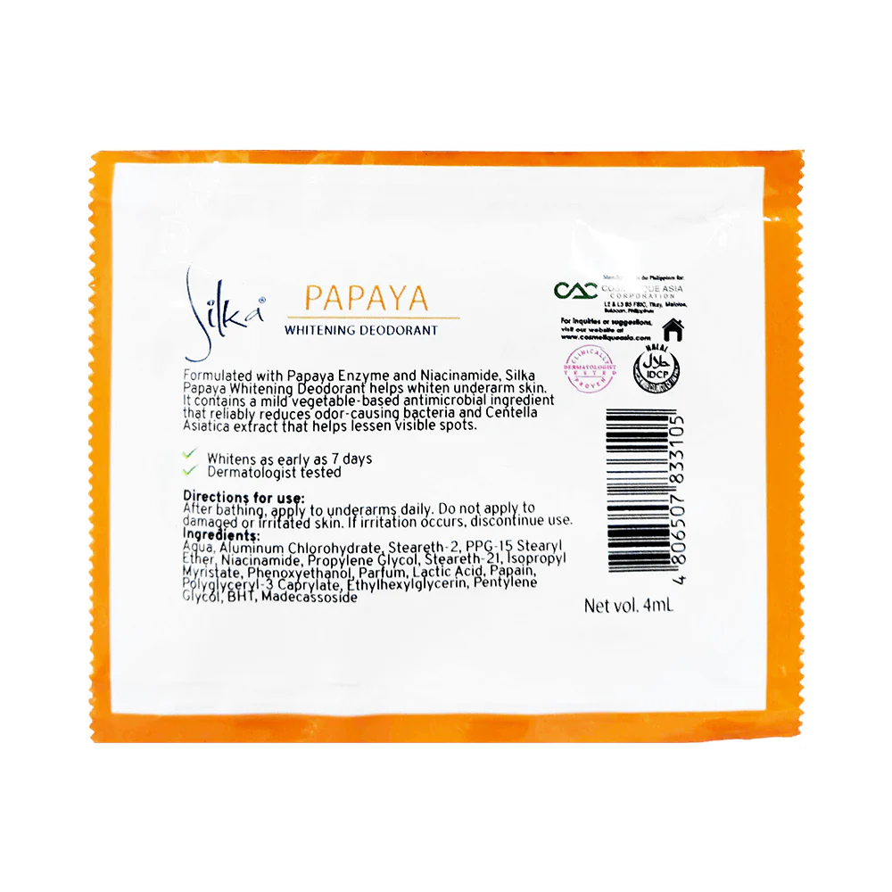 Silka Whitening Deodorant Papaya 4ml - Image 2